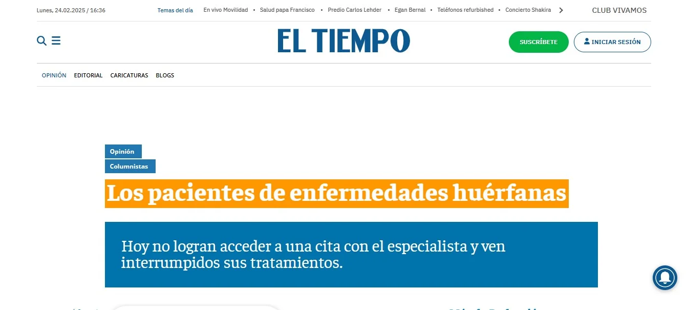 noticias Enfermedades Huérfanas